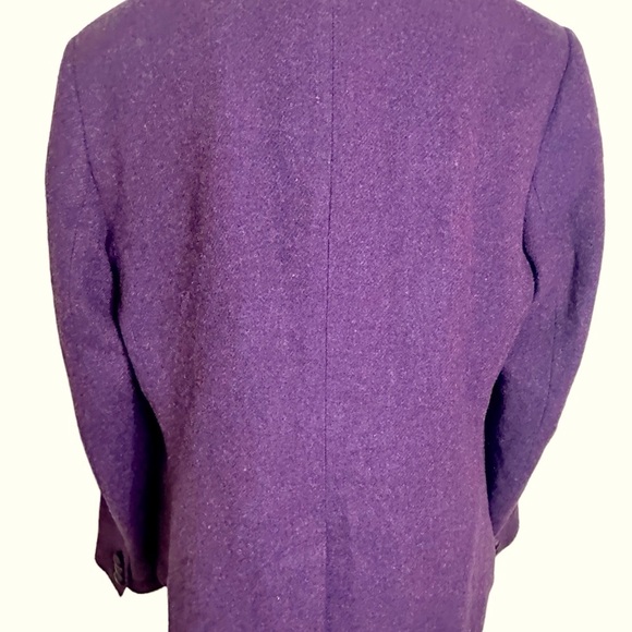 Talbots Wool Blazer Size 12 Plum - Picture 9 of 16